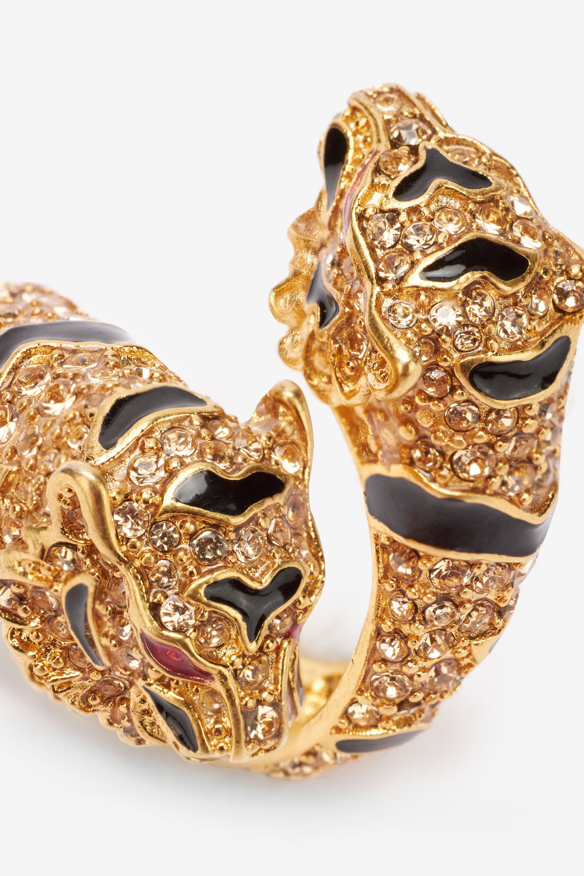 RC Ring with bejeweled tigers Gold UKG010-AM061