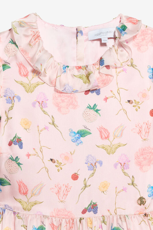 JU Autumn Dream Print Silk Dress BABY PINK TJT10E-2NH91