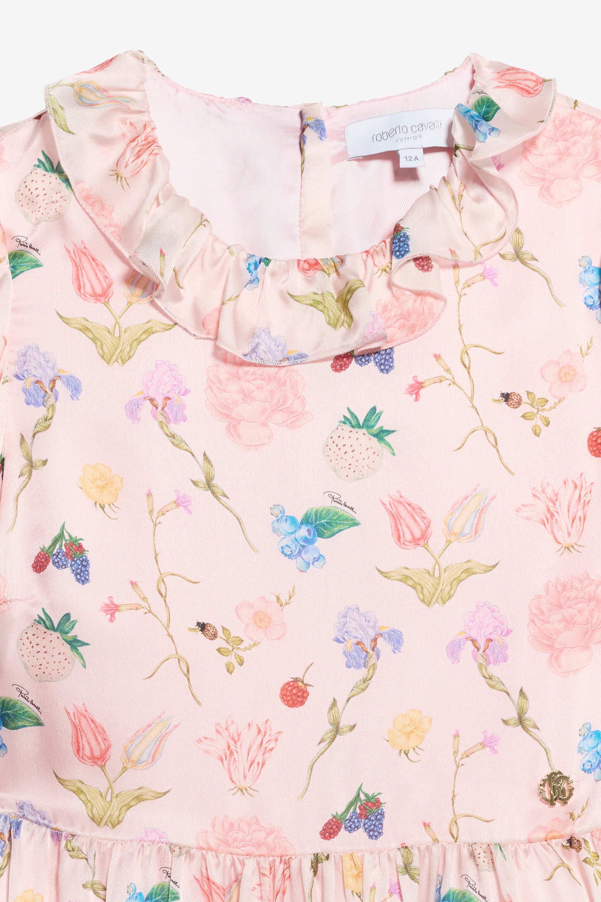 JU Autumn Dream Print Silk Dress BABY PINK TJT10E-2NH91