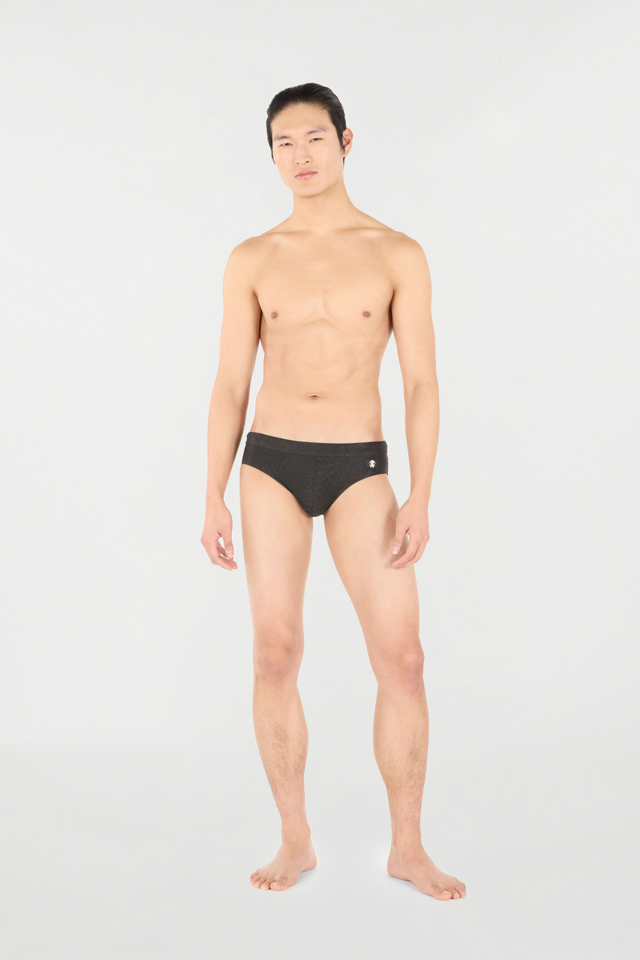 RC Slip De Bain À Imprimé Python Noir URH01G-LNN53