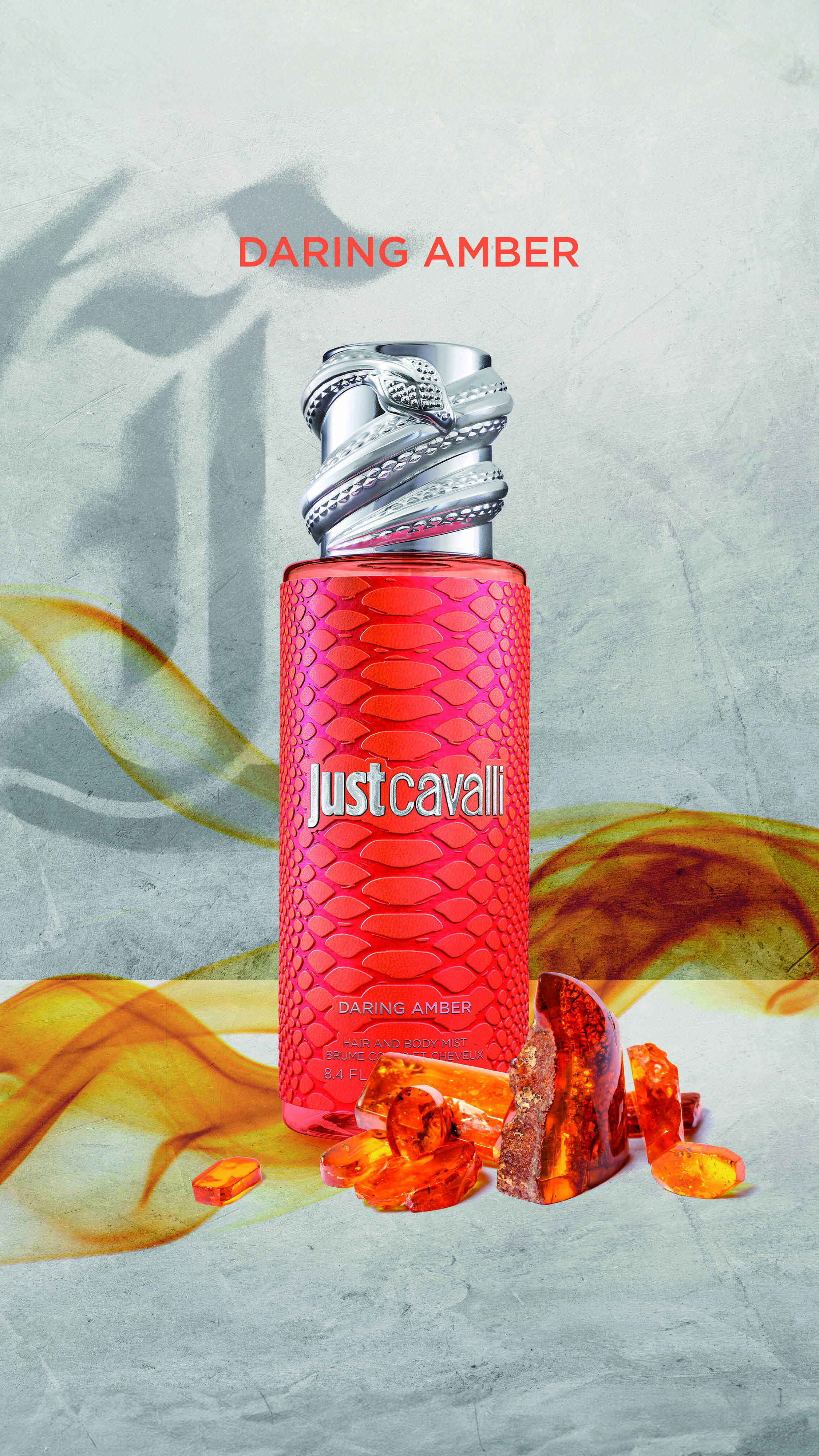 JC Just Cavalli Hair & Body Mist Daring Amber 250Ml - Made In Italy GENERIC UALI07-II011