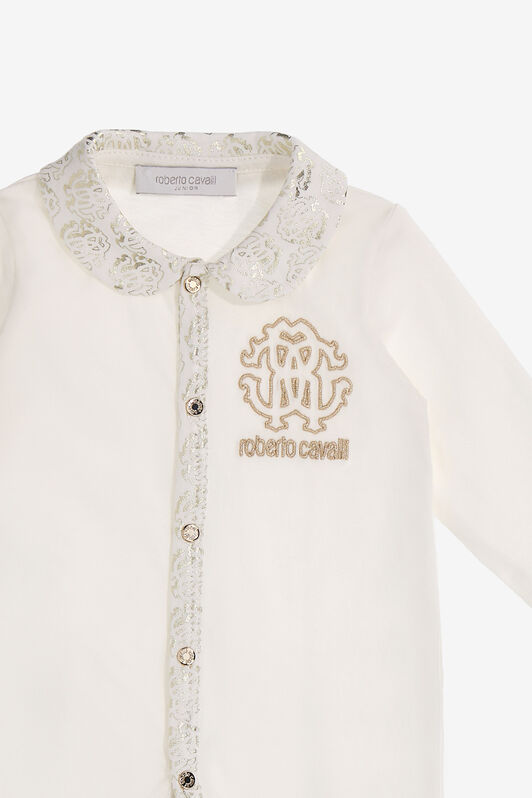 JU Set With Shimmering RC Monogram Platinum Gold SJT842-JD001