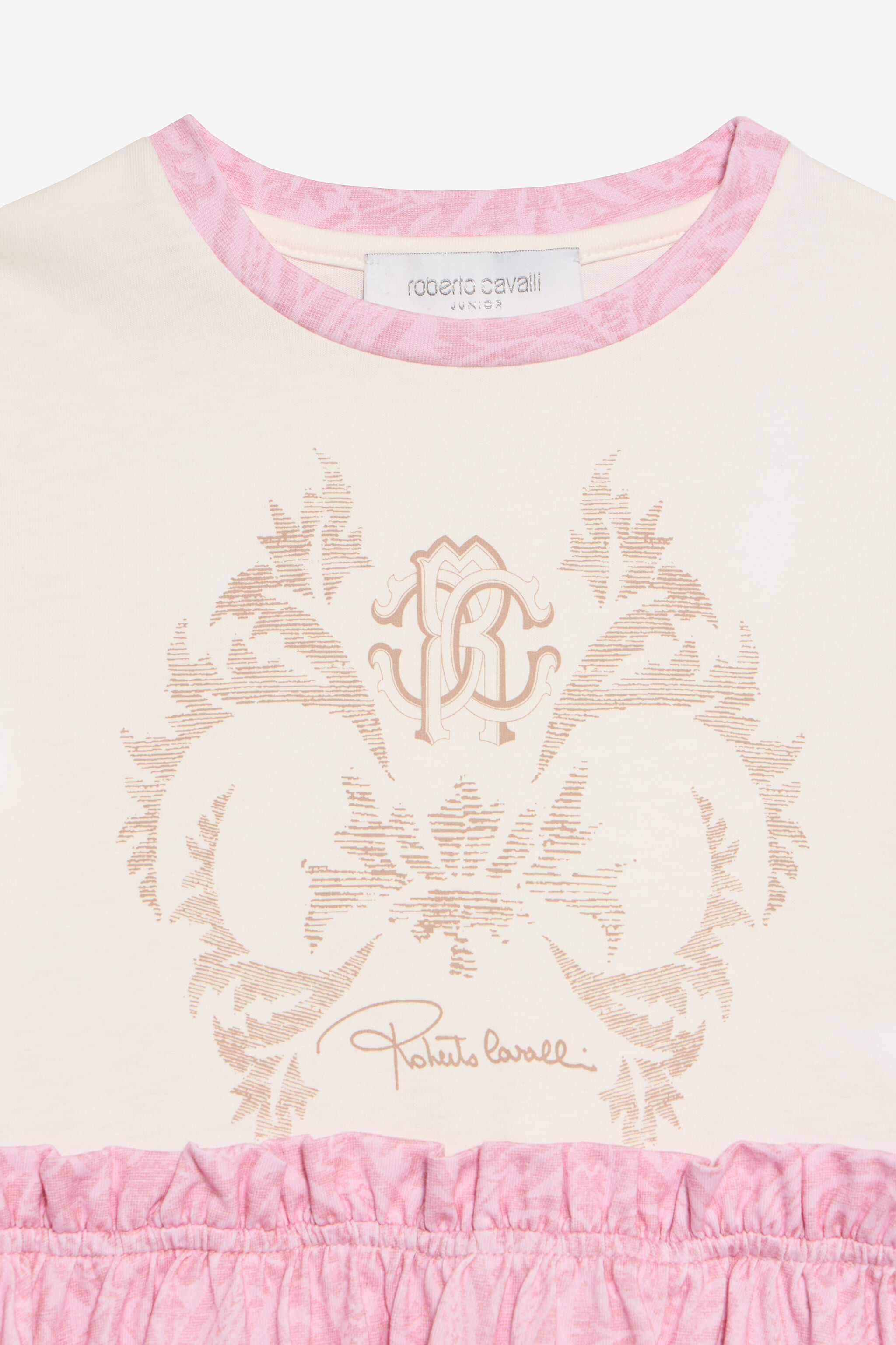 JU Abito Bianco Latte Con Stampa Floreale Rosa Baby MILKY WHITE/BABYROSE VJT10L-JD001