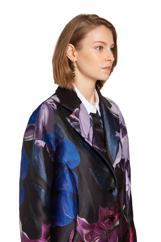 RC Marchito silk jacquard coat Purple JQT508-FY046