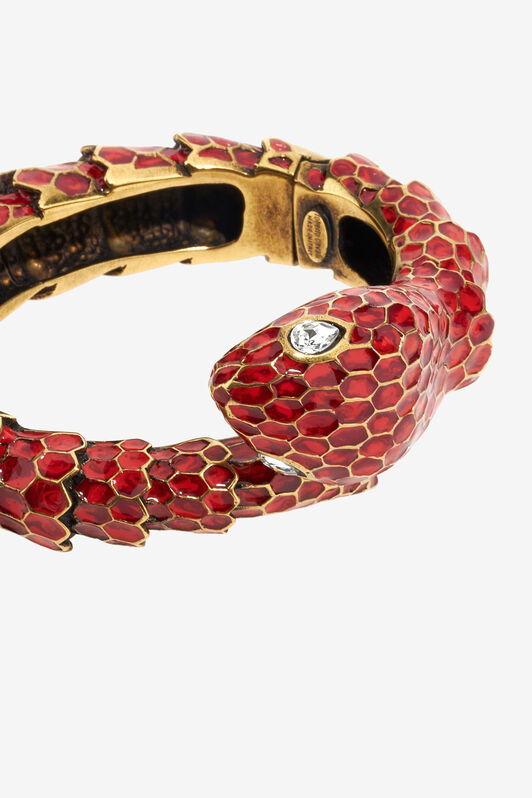 RC Bracelet with snake and crystals Red SKG002-AM072
