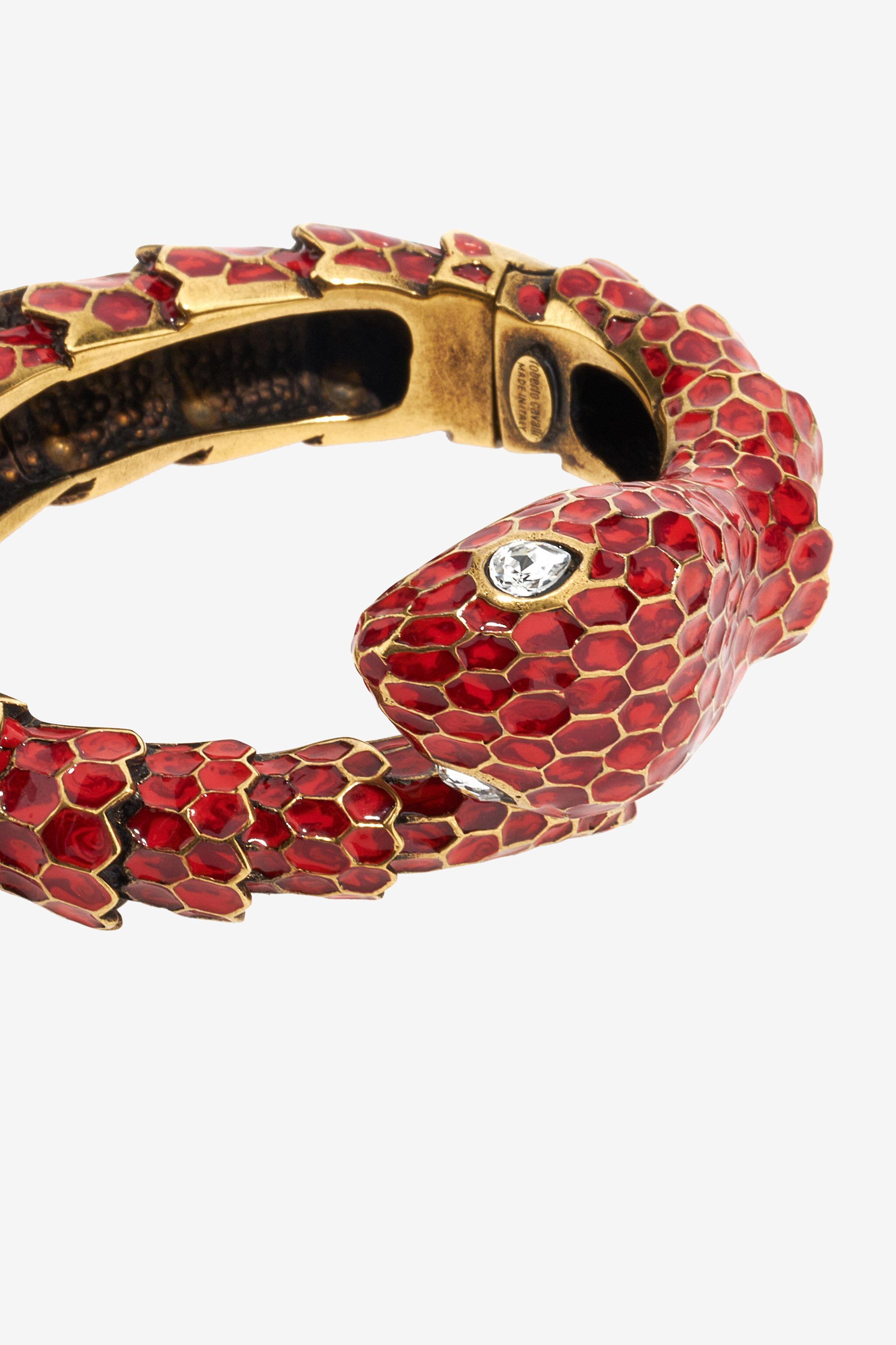 RC Bracelet with snake and crystals Red SKG002-AM072