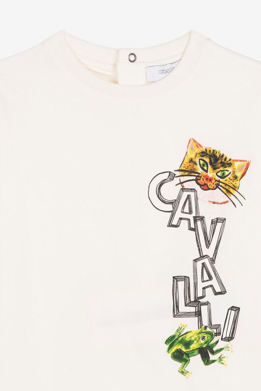 JU Logo And Wildlife-Print T-Shirt JU Logo And Wildlife-Print T-Shirt White PJT694-JV025