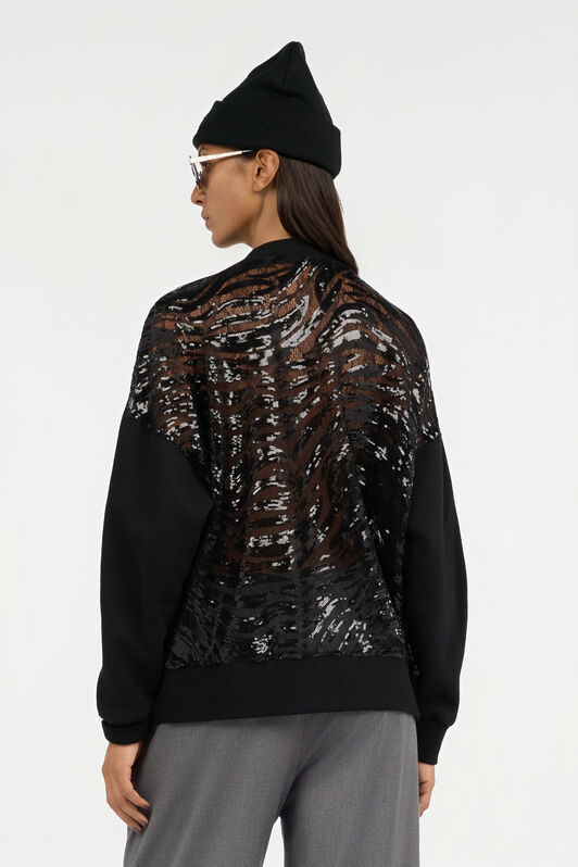 JC Black Sweatshirt With Sequined Back JC Black Sweatshirt With Sequined Back BLACK VFS030-VF354