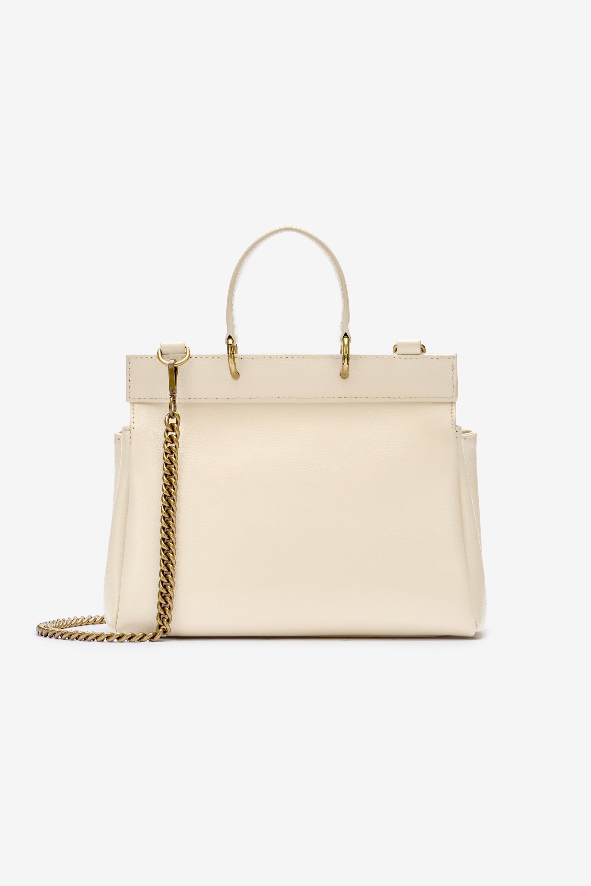 RC Woman Leather Top Handle Bag Avorio OOB00A-PZ015