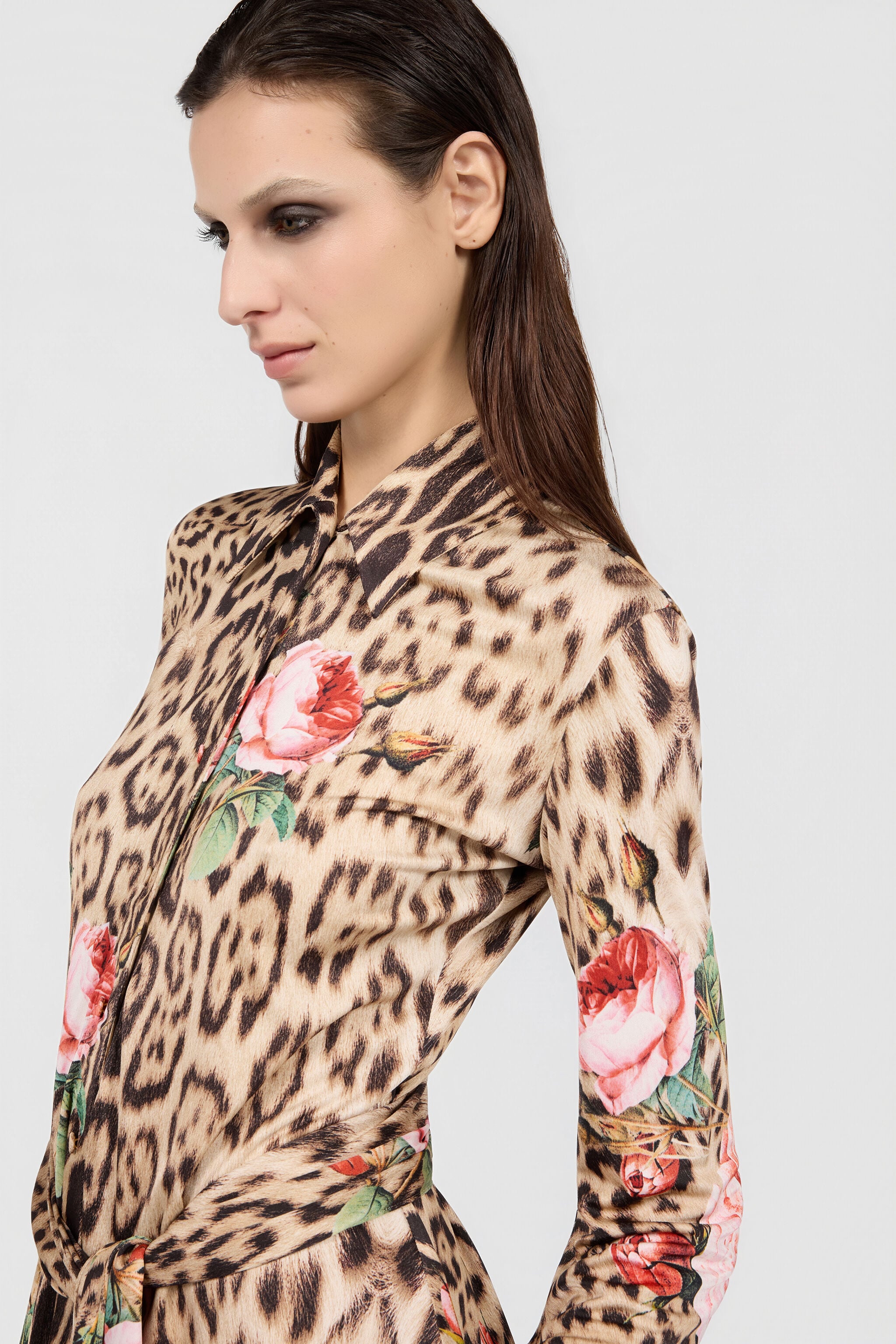 RC Mini Dress Jaguar Roses Print NATURAL XQT108-JRT24