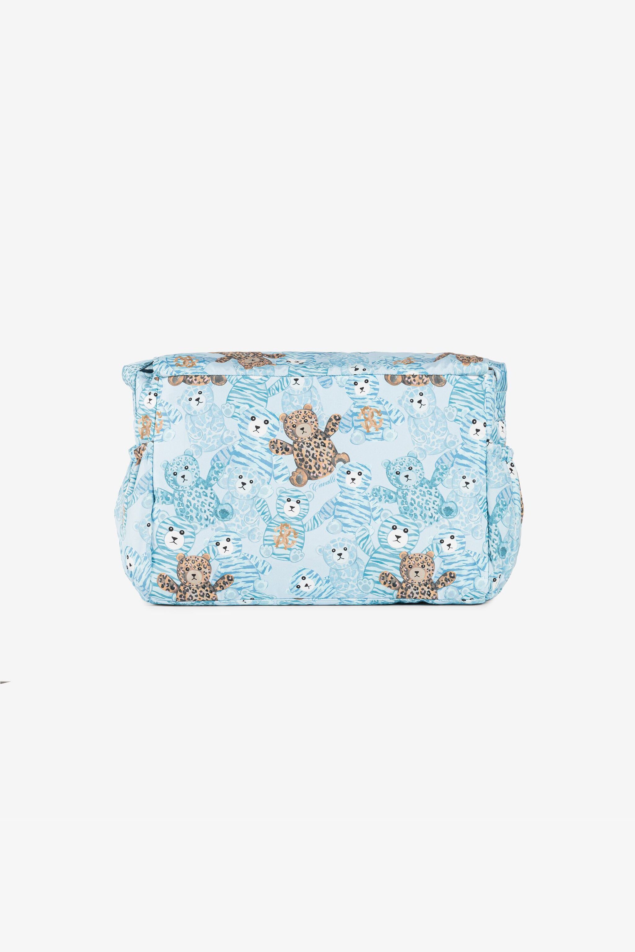 JU Borsa fasciatoio con stampa Teddy Bear Azzurro RJT816-5RG79