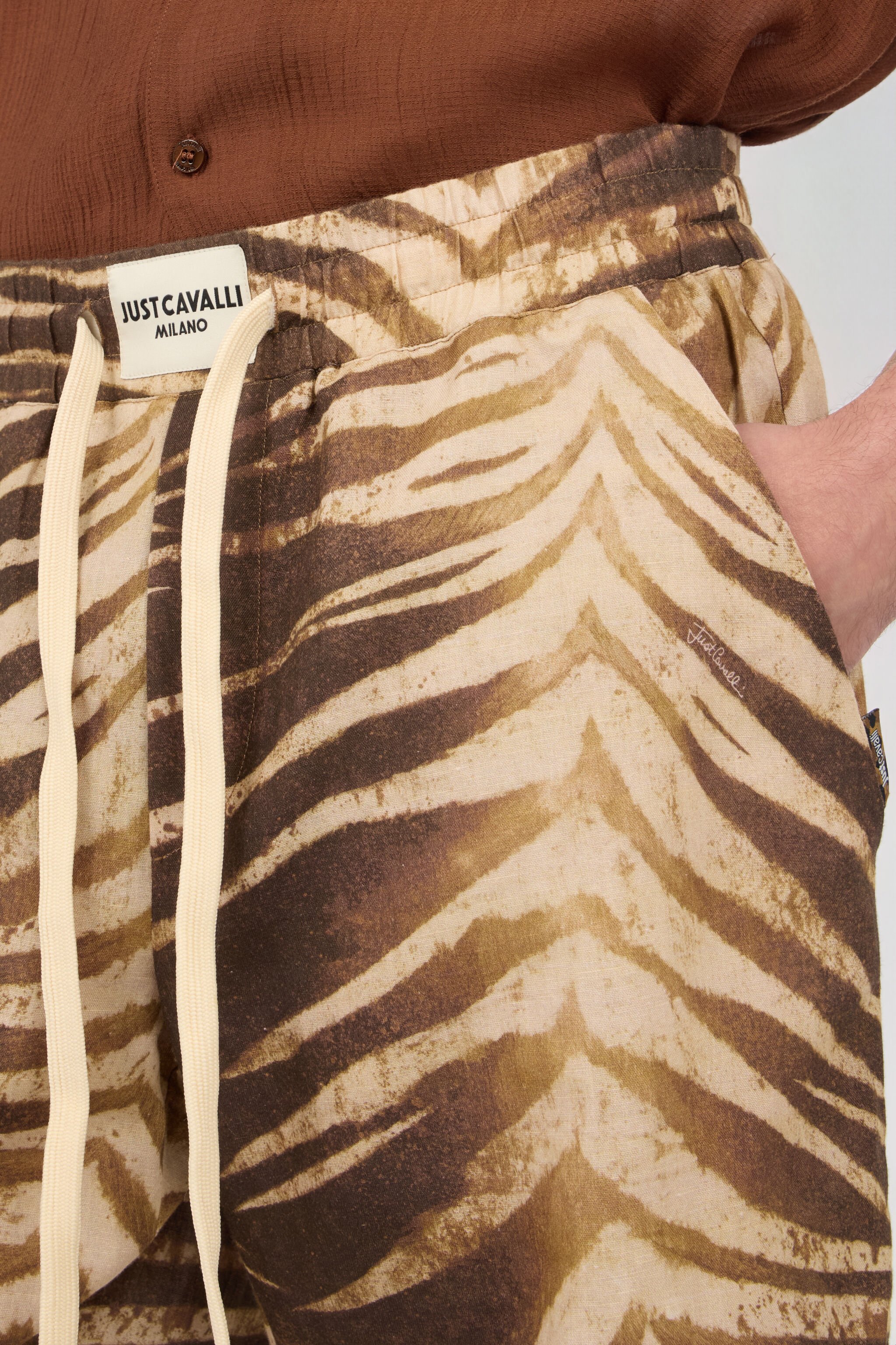 JC Bermuda Stampa Natural Barb 751 BEIGE + 709 MARR WFT013-WF040