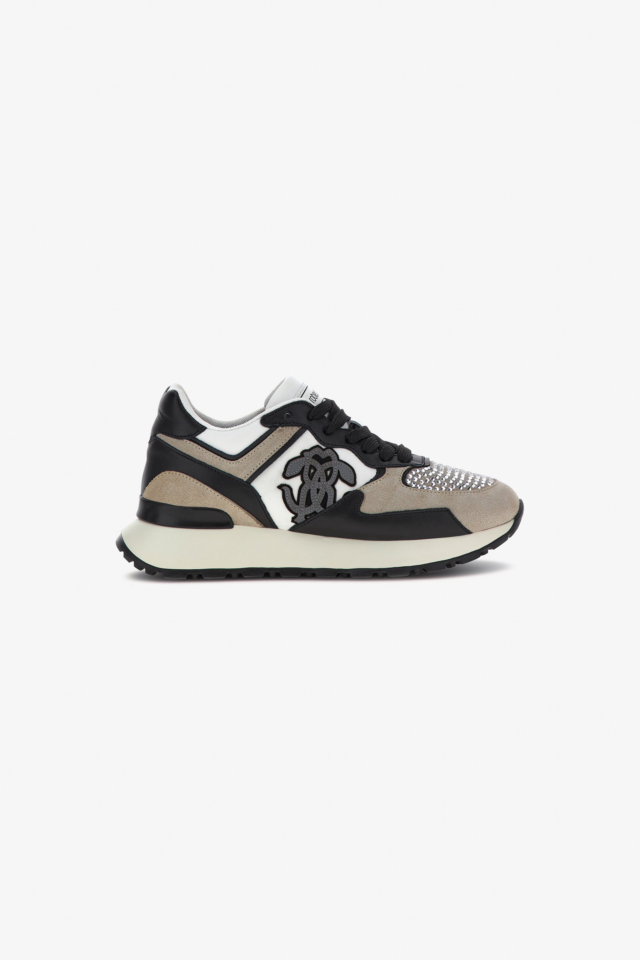 RC Sneakers with Monogram Mirror Snake BIANCO/NERO RKS047-PZB31