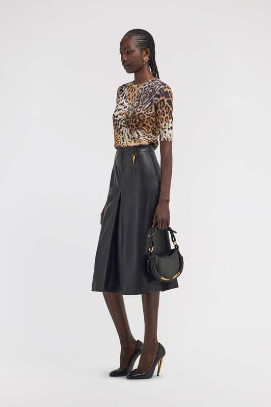 RC Jupe midi en cuir Noir TKP307-PN001