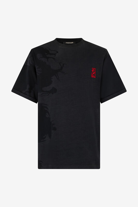 RC T-Shirt Con Monogram RC Ideogramma Nero VNT62H-JD060