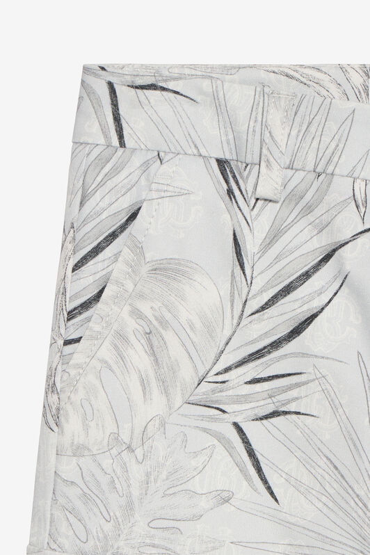 JU Grey Bermuda Shorts with Foliage Print GREY VJT25D-6SP31