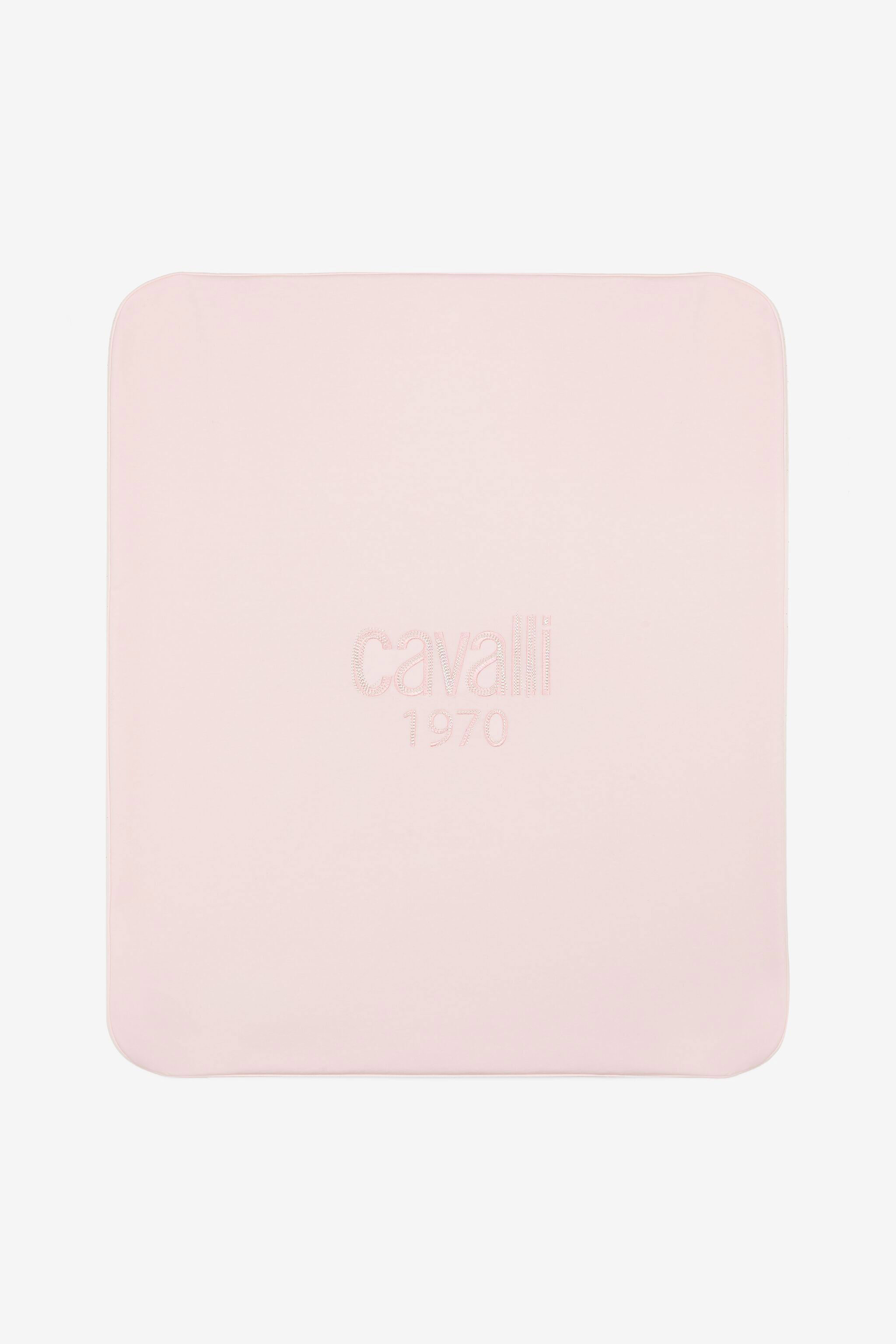 JU Logo-Embroidered Baby Blanket Pink OJT823-ISA2J