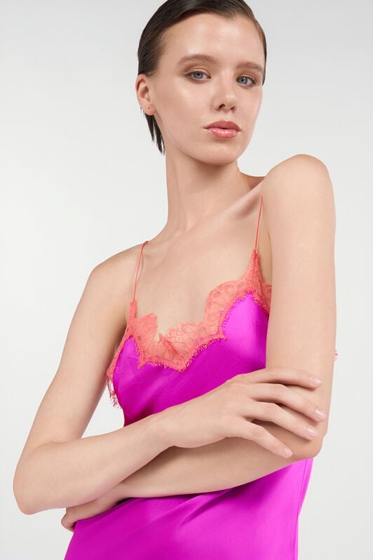 RC Fuchsia Silk Maxi Slip Dress FUCHSIA WQT110-SE042