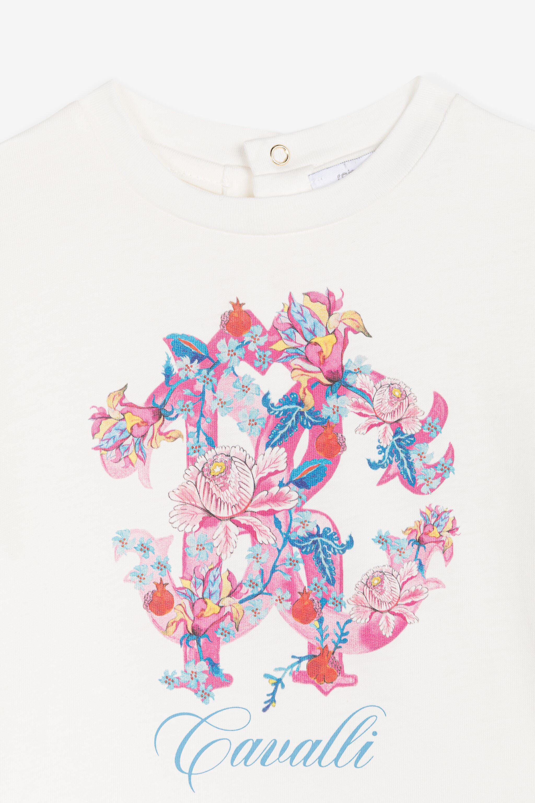 JU RC Monogram-Print Cotton T-Shirt White RJT605-JD001