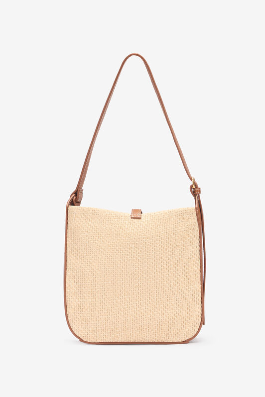 RC Borsa a spalla media intrecciata beige Marrone chiaro UWB007-PZI06