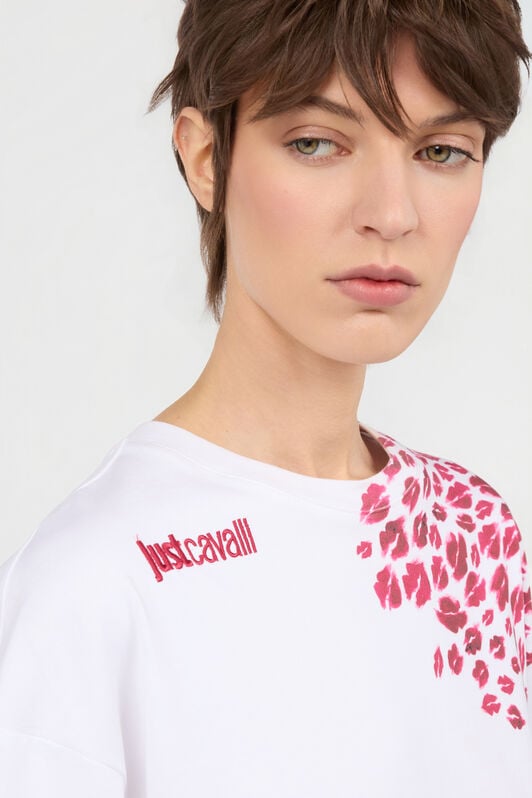 JC The Jaguar Kiss Print T-Shirt WHITE WFT199-WF581