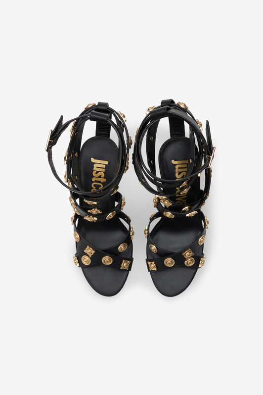 JC Black Strappy High-Heeled Sandal BLACK WFS078-WF316