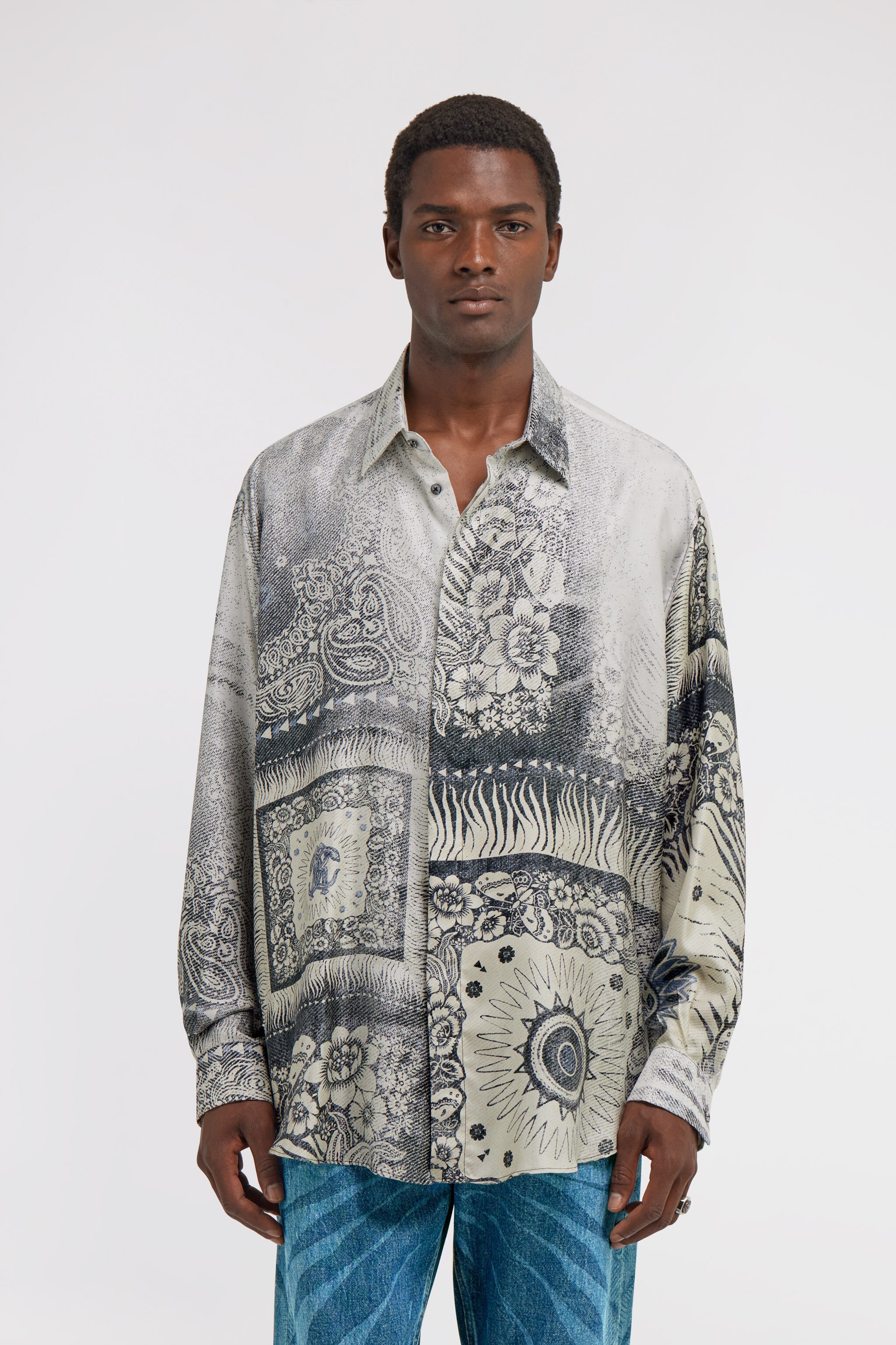 RC Bandana Print Shirt Blue TRT722-4QN11