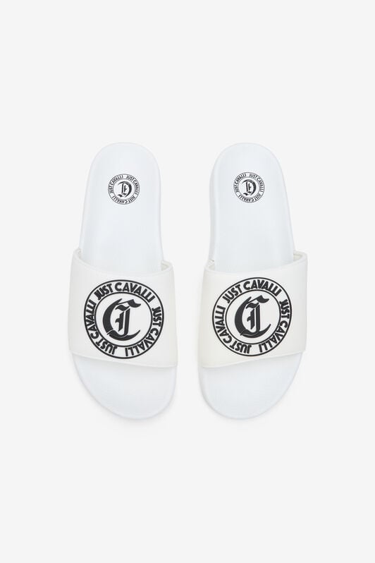 JC White Slide Sandals 003+899 SFS076-SF327