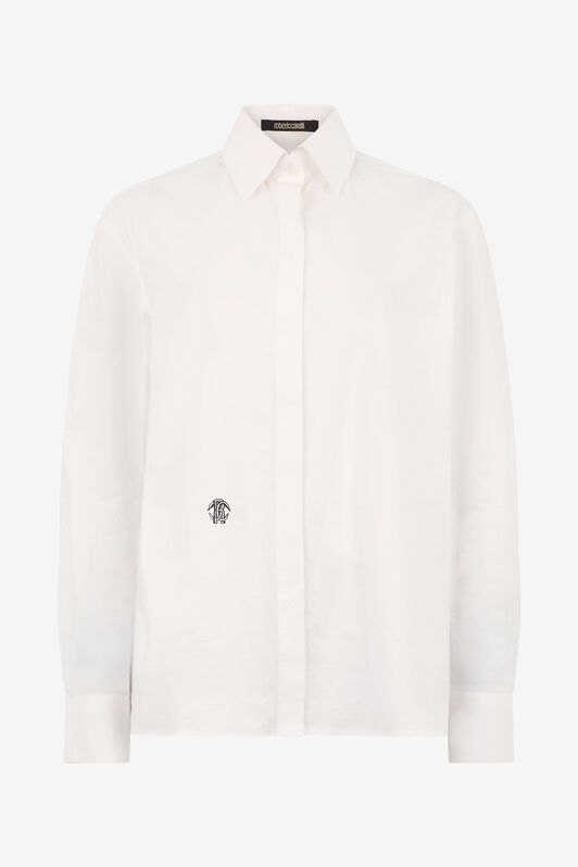 RC Camicia Bianca in Cotone con Monogram RC WHITE PST71U-SY010