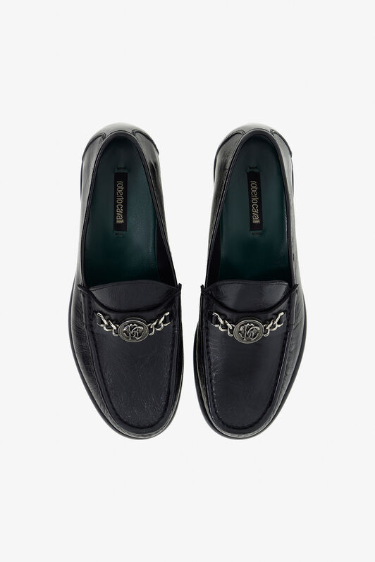 RC Chain-Embellished Loafers Black TRS027-PZ04A