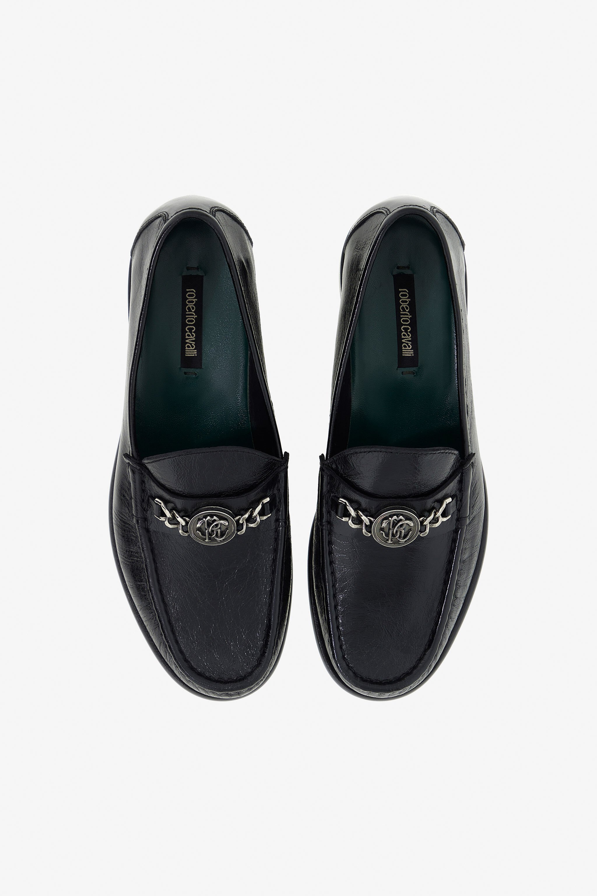 RC Chain-Embellished Loafers Black TRS027-PZ04A