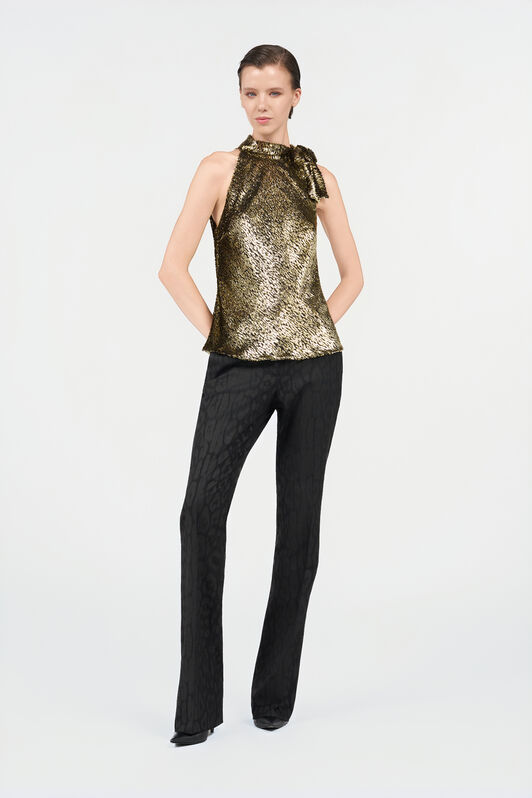 RC Fil Coupé Top With Leopard Motif LIGHT GOLD WKT611-FT060