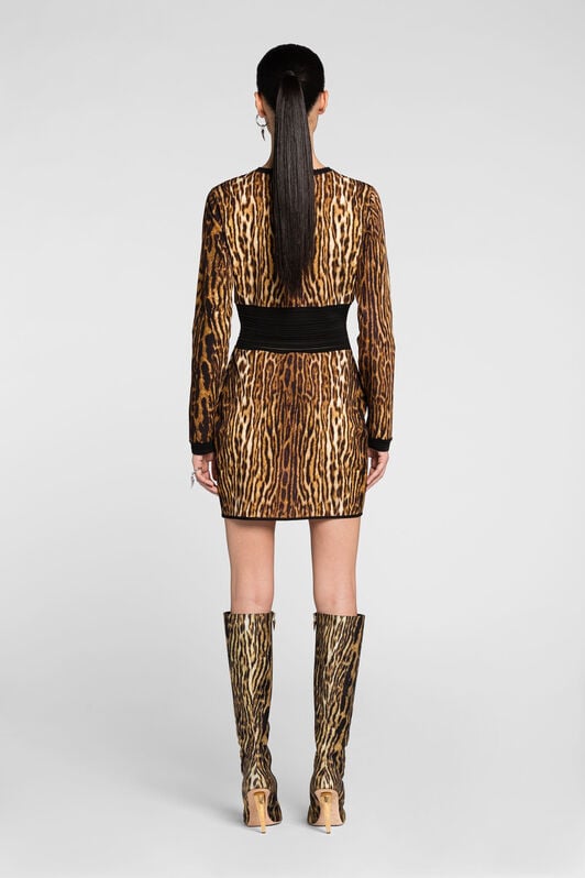 RC Ocelot-Print Mini Dress RC Ocelot-Print Mini Dress Light brown PKM106-MSE37