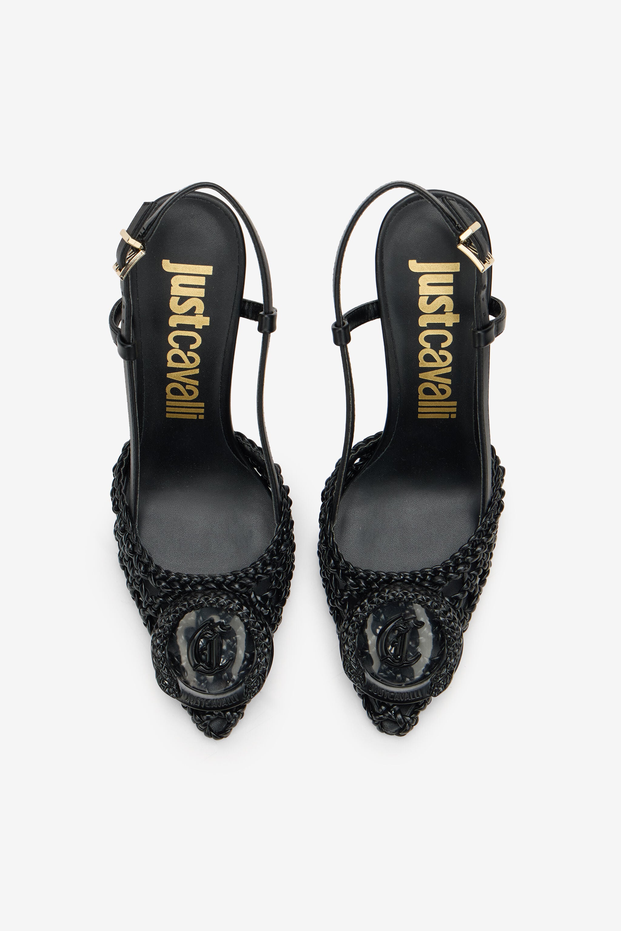 JC Escarpins Slingback avec design tressé JC Escarpins Slingback avec design tressé BLACK WFS070-WF308