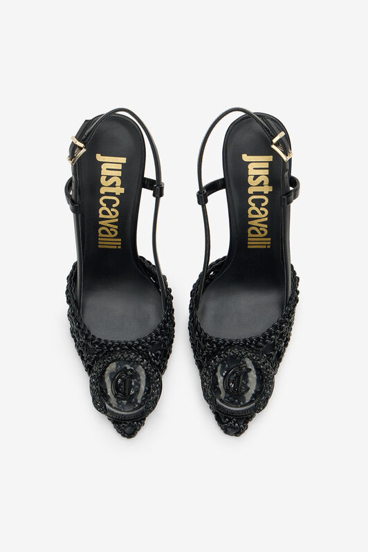 JC Escarpins Slingback avec design tressé JC Escarpins Slingback avec design tressé BLACK WFS070-WF308