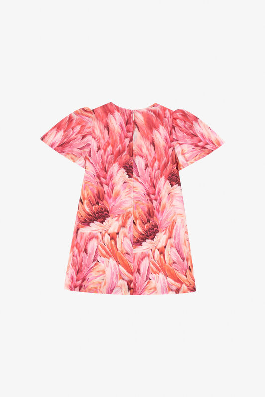 JU Plumage Print Dress Fuchsia TJT10Q-4QN15
