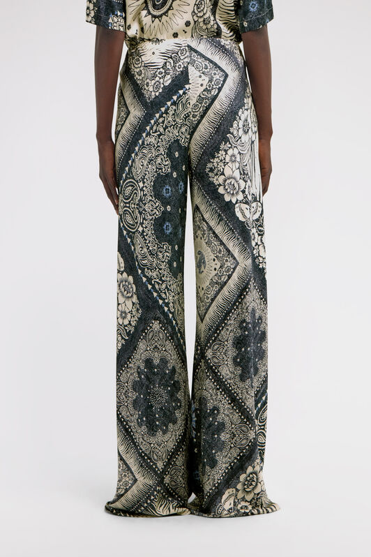 RC Bandana Print Palazzo Pants Blue TKT209-FQN05