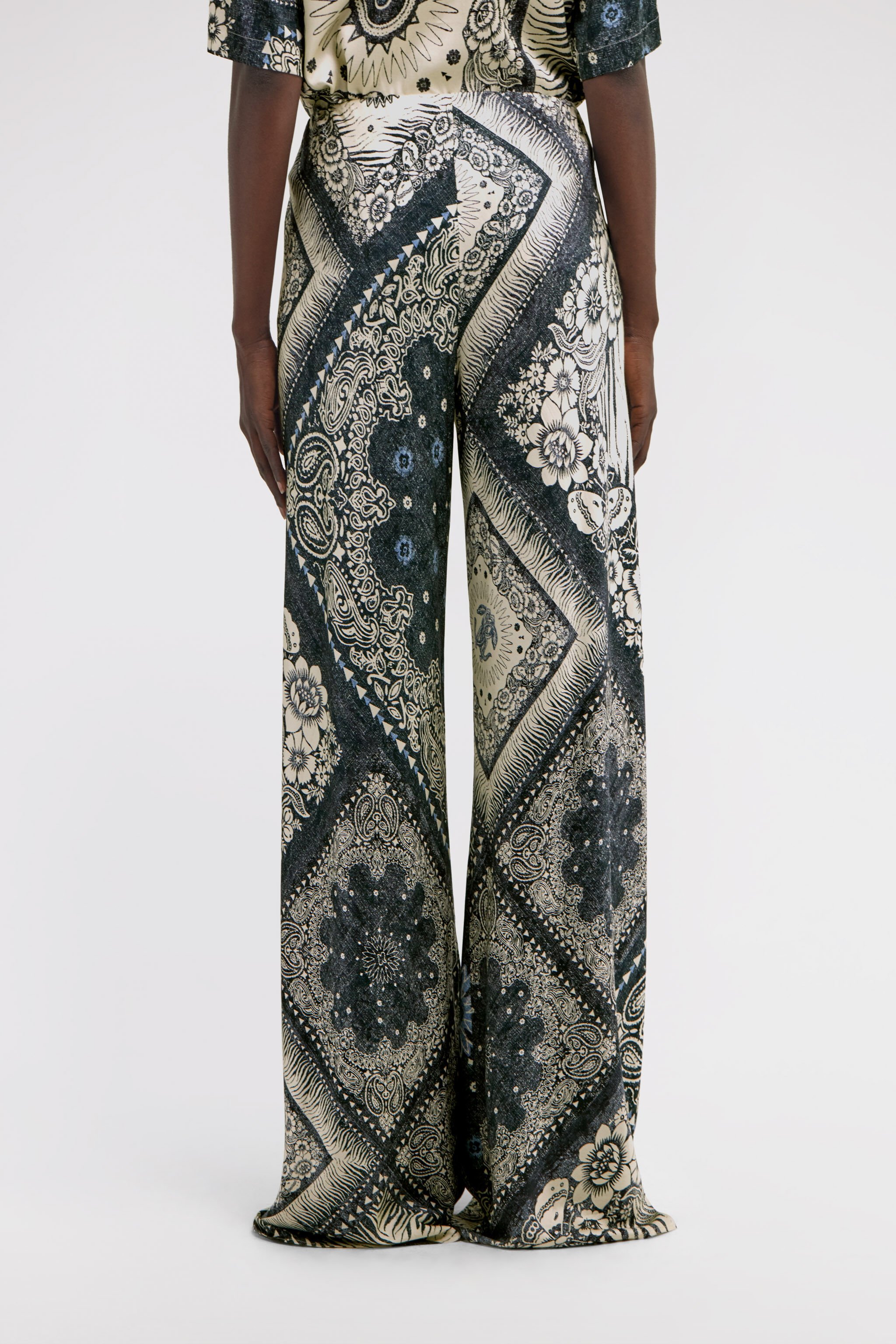 RC Bandana Print Palazzo Pants Blue TKT209-FQN05