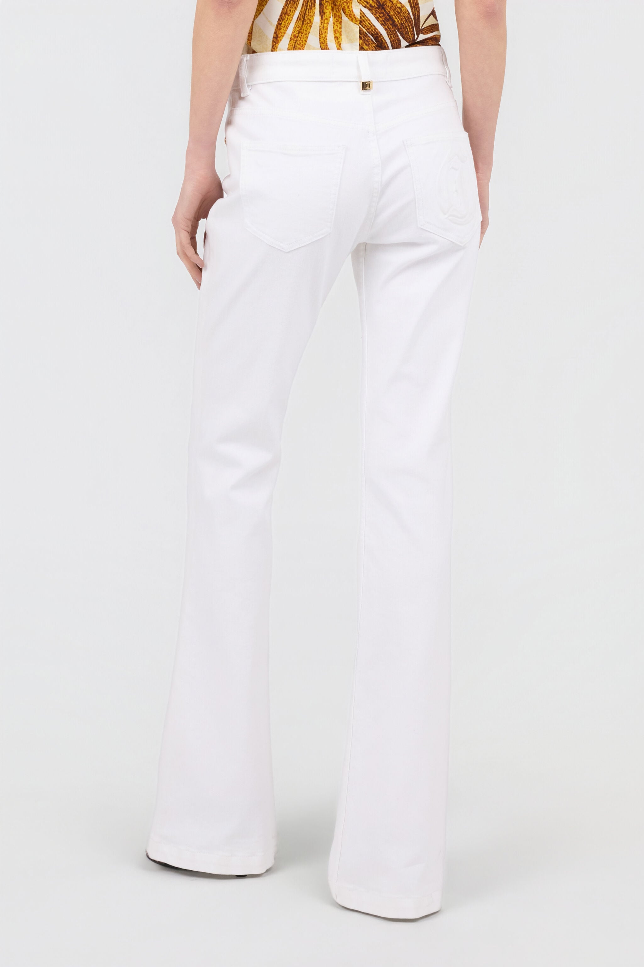 JC Denim Trousers in Cotton JC Denim Trousers in Cotton WHITE WFJ034-WF518