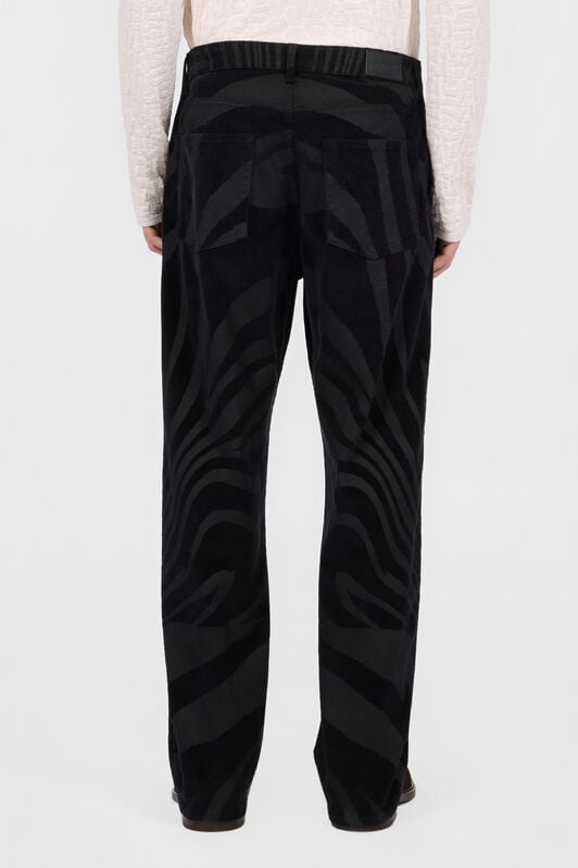 RC Zebra Print Denim Jeans BLACK XNJ210-PCT26