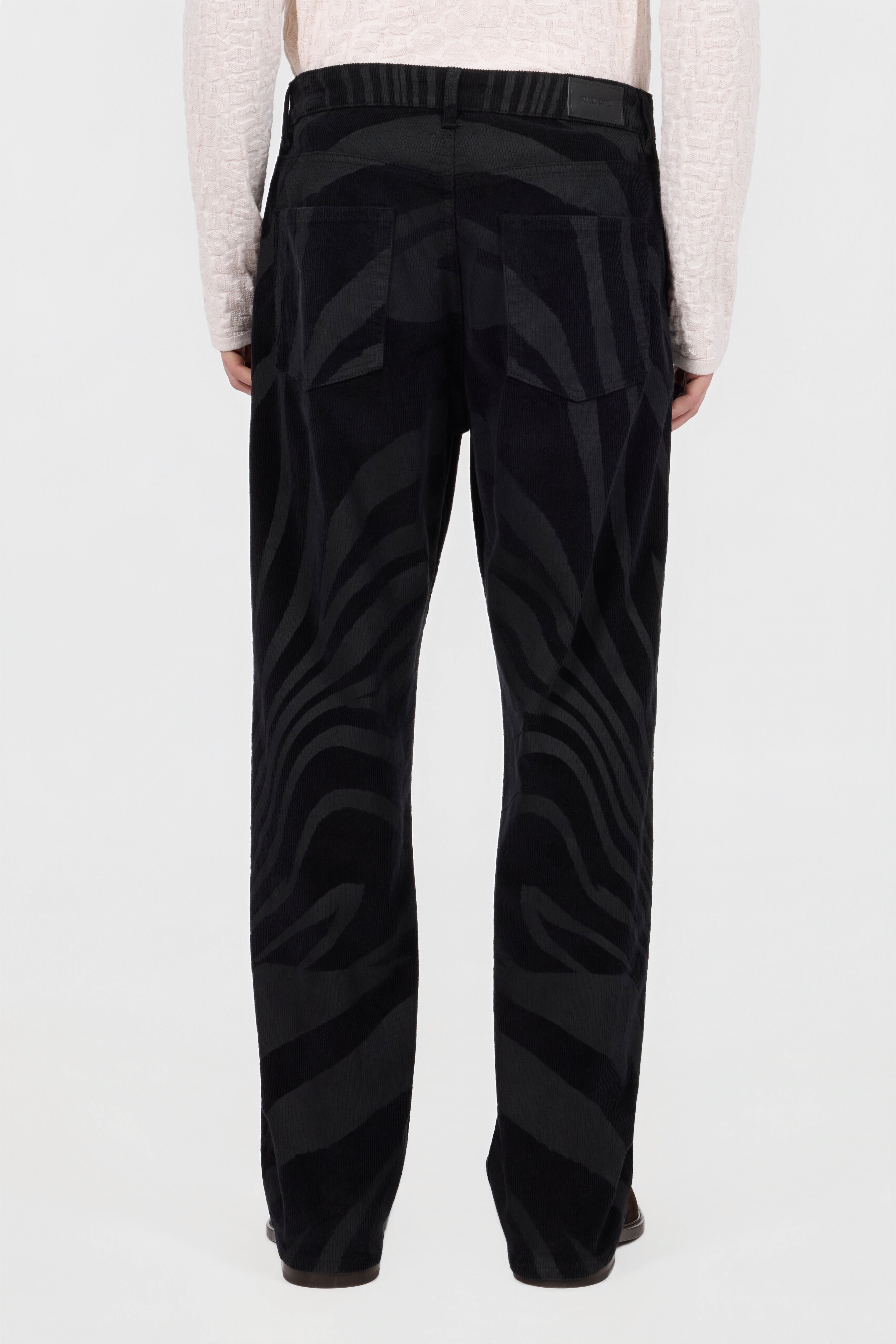 RC Zebra Print Denim Jeans BLACK XNJ210-PCT26