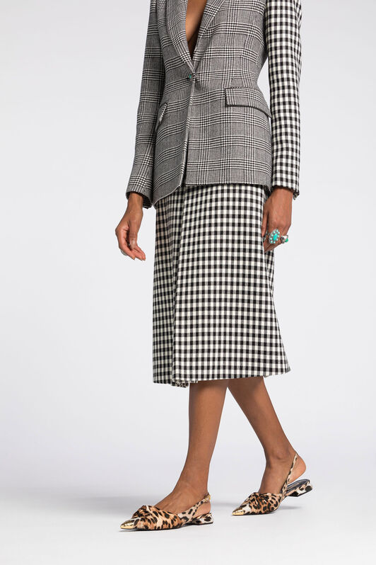 RC Gingham Skirt Black/White RKT307-FE033