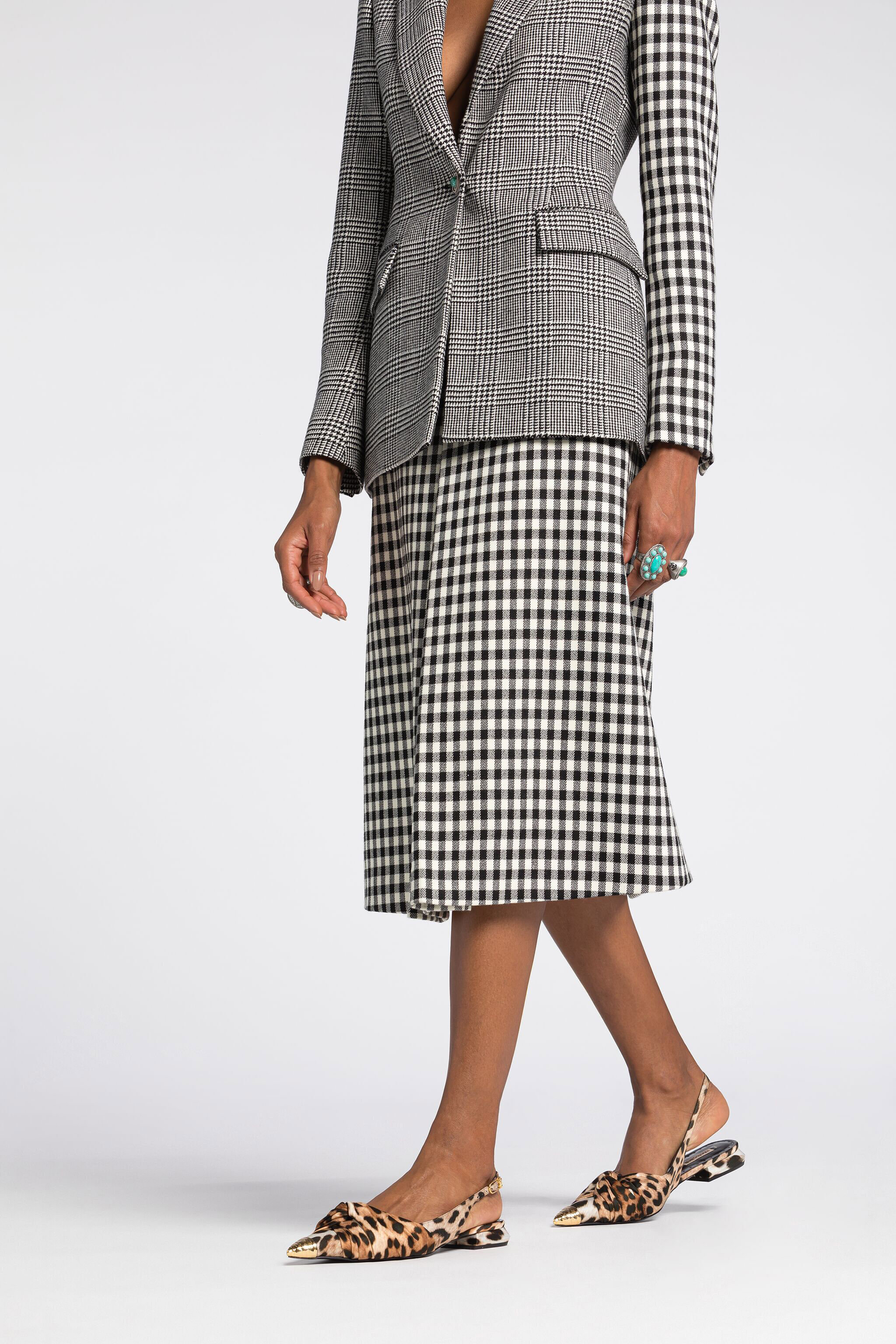 RC Gingham Skirt Black/White RKT307-FE033