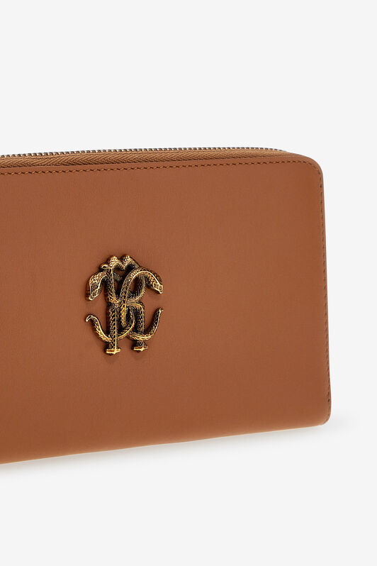 RC Wallet with Monogram RC and zip Brown SKA001-PZ172