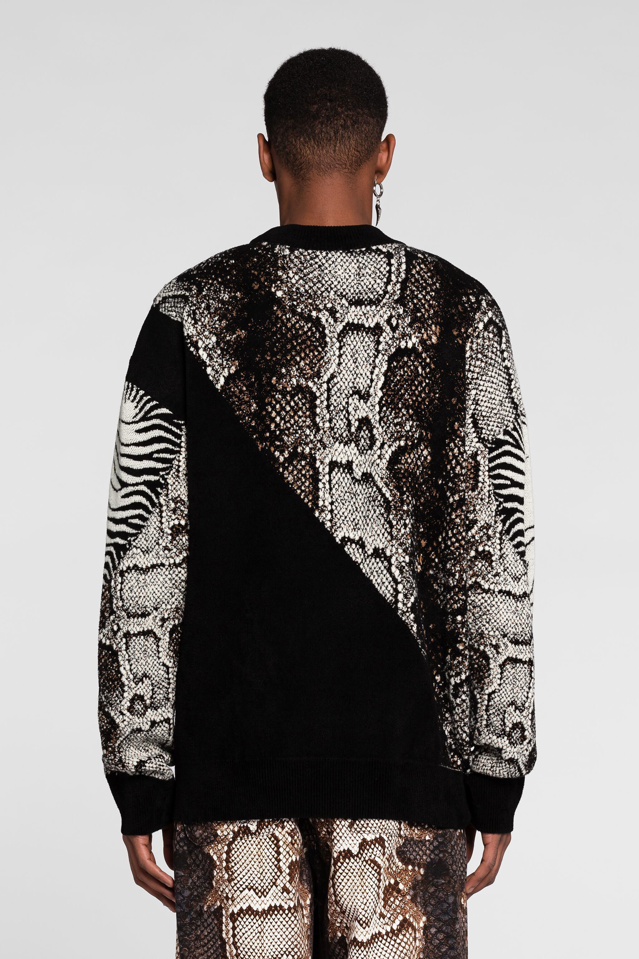 RC Embroidered Python-Jacquard Sweater MULTICOLOR PNM610-MR001