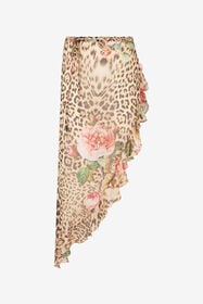 RC Jaguar Roses Print Sarong NATURAL XQW035-HNT24
