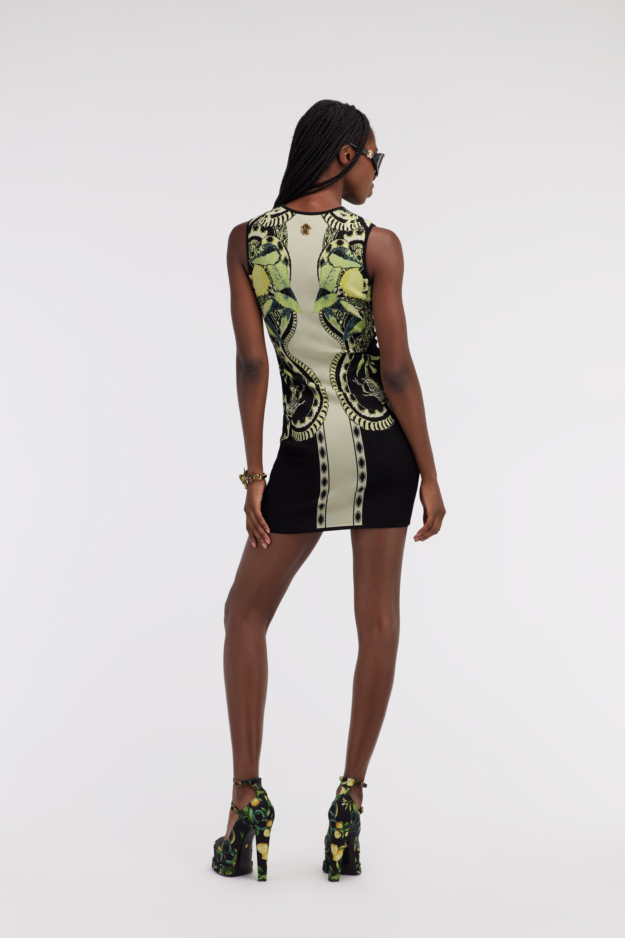 RC Lemon print knit dress Black SKM112-MI150