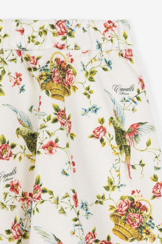 JU Floral-Print Skirt JU Floral-Print Skirt White OJT301-1C000