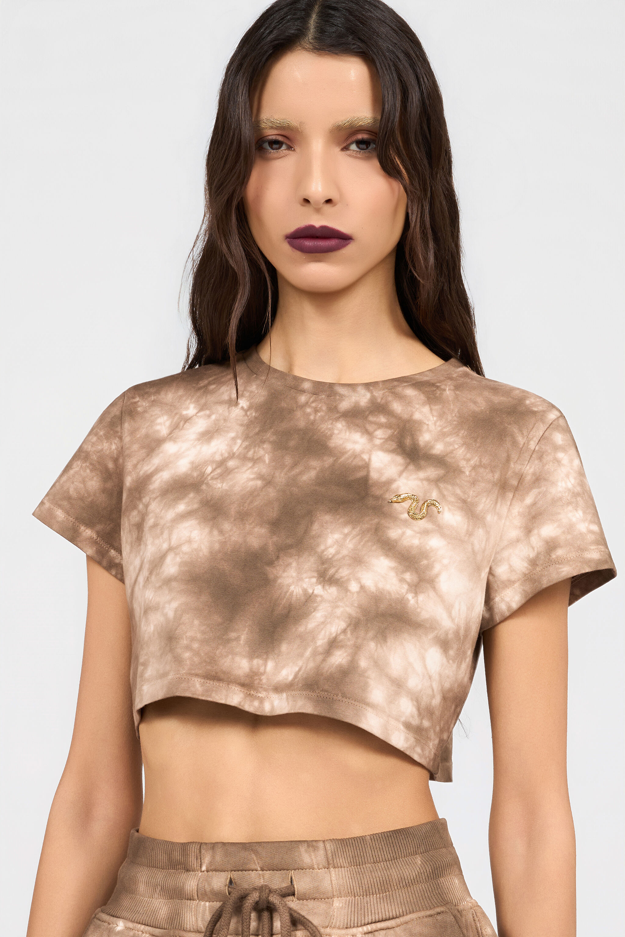 RC T-shirt mit Tie-Dye-Motiv NATURAL XQT63C-JD029