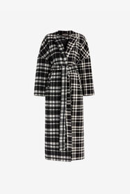 ${brand} Cappotto a quadri con cintura ${colorDescription} ${masterID}